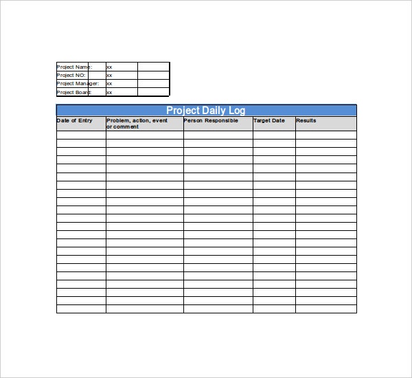 security activity log sheet template